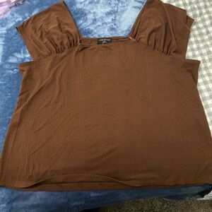 Crop brown blouse